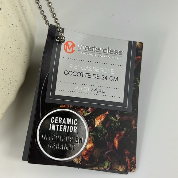 Masterclass Premium Cookware Collection Cream 9.5" 4.6 qt Casserole Pan Pot New - Picture 5 of 10
